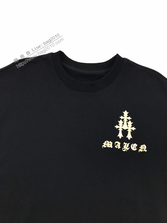 Chrome Hearts男裝 克羅心秋冬新款衛衣 重工火焰燙金印花翅膀男士圓領衛衣  ydi3254
